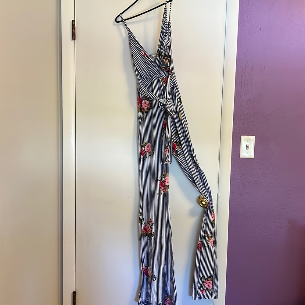 NanaMacs navy/pink jumpsuit size small. NWT